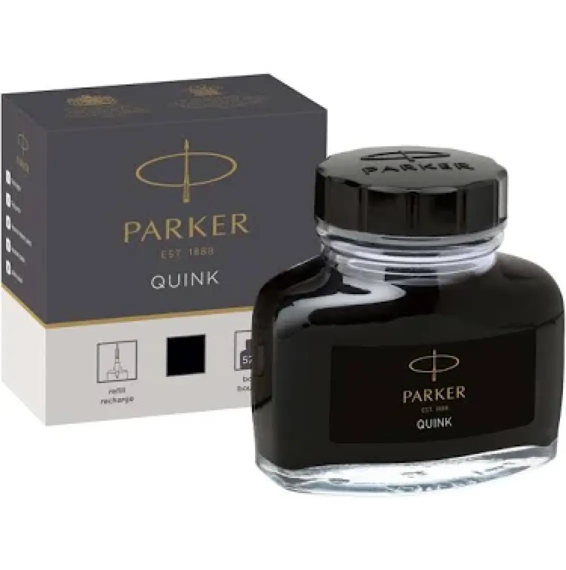 Parker Quink Siyah Şişe Mürekkep 1950375
