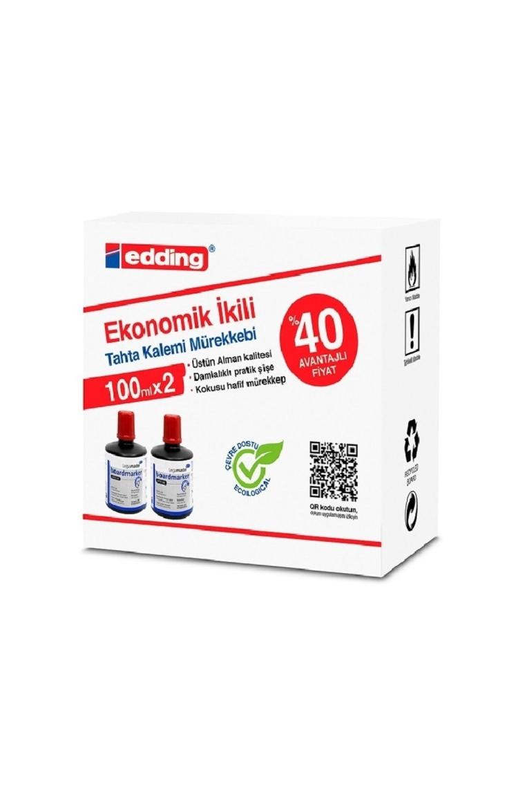 2'li Kırmızı Beyaz Tahta Mürekkep 100 Ml 1199
