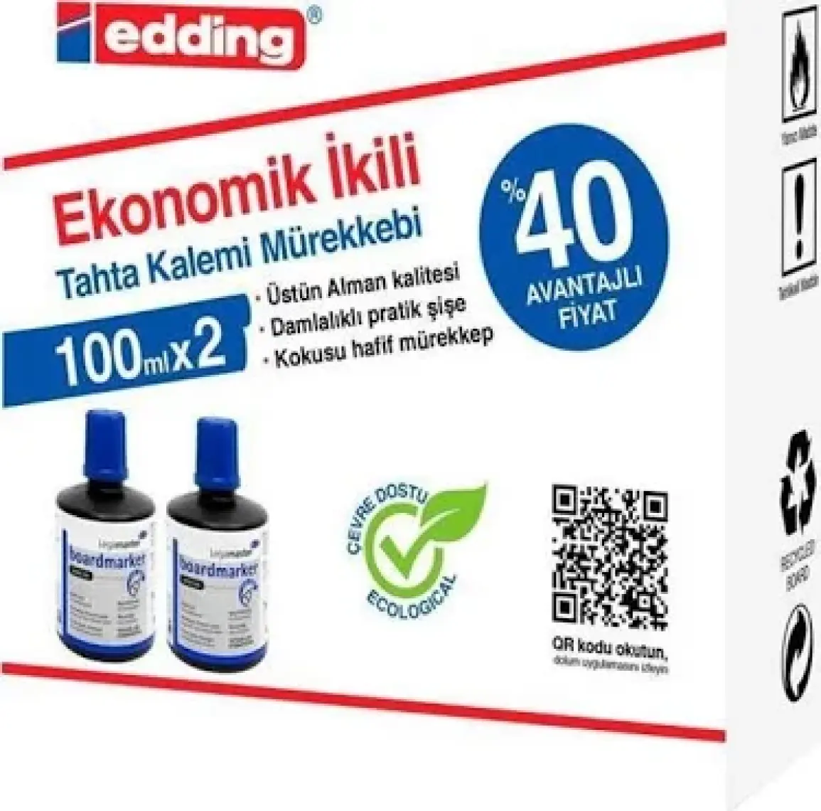 Legamaster Beyaz Tahta Mür.100Ml 1199 Kırmızı 2 Li