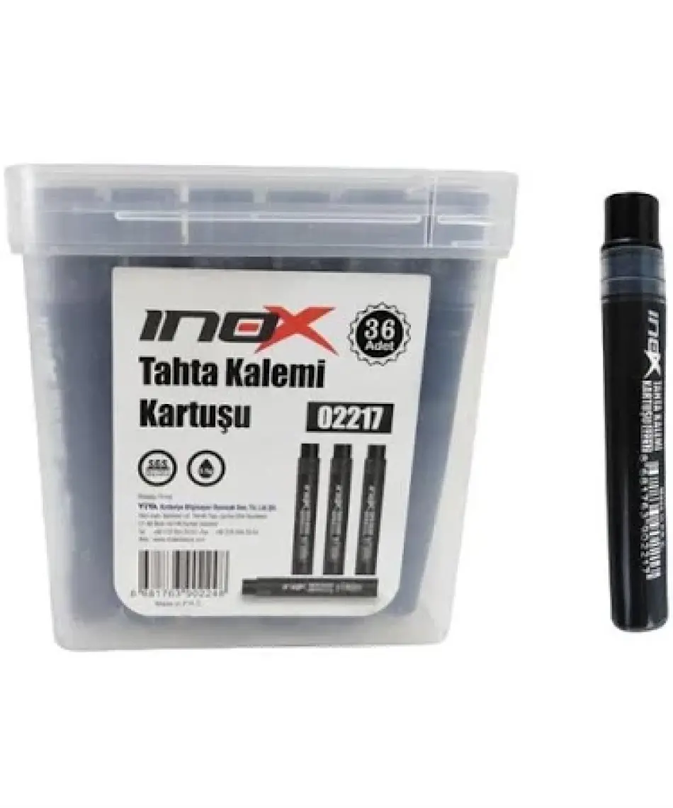 Inox Tahta Kalemi Kartuşu Yedek 36'lı Siyah
