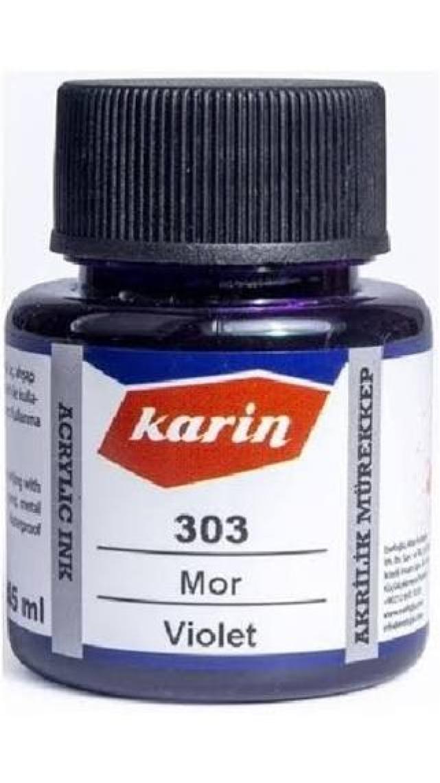 Hat Mürekkebi-Kaligrafi Mürekkebi-Akrilik Mürekkep Mor 303-45ML