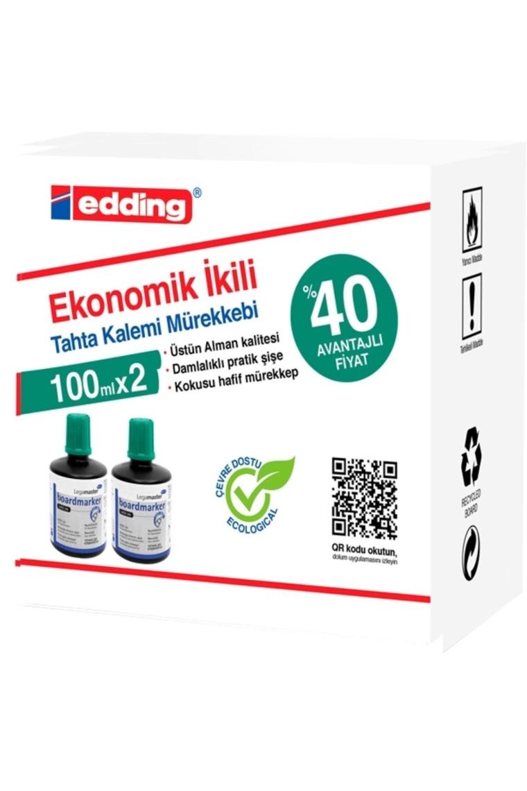 Tahta Kalem Mürekkebi Ekonomik 100 ml Yeşil 2 Li