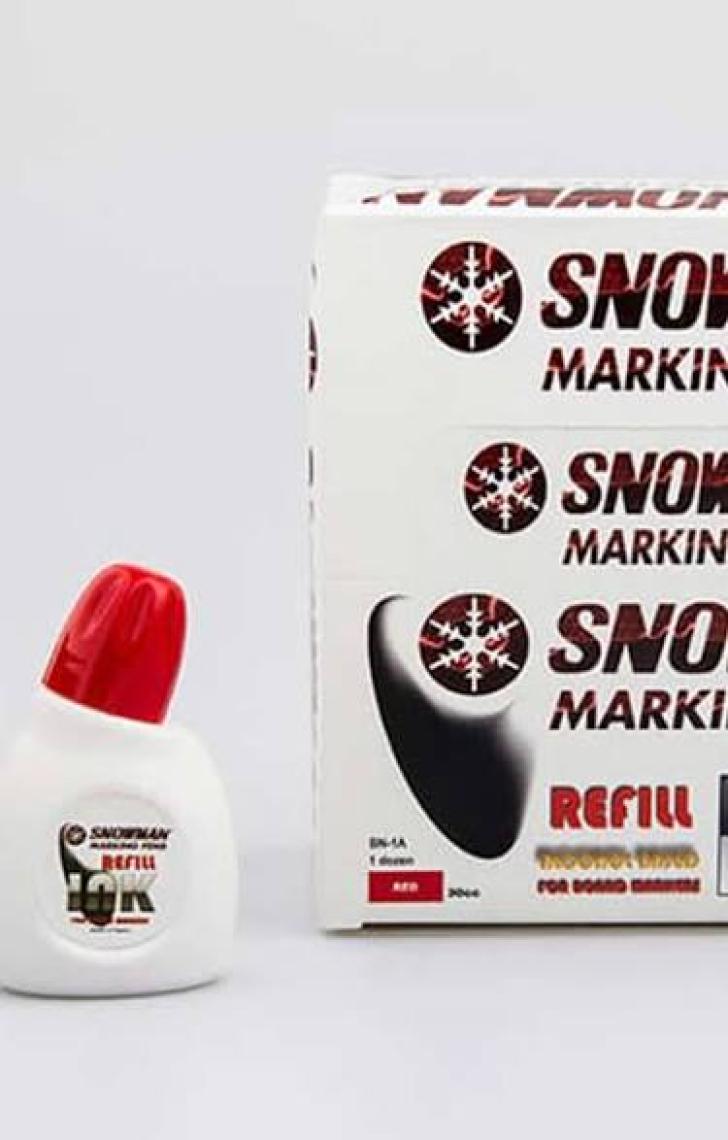 Snowman Beyaz Tahta Kalemi Mürekkebi 30Cc Kırmızı