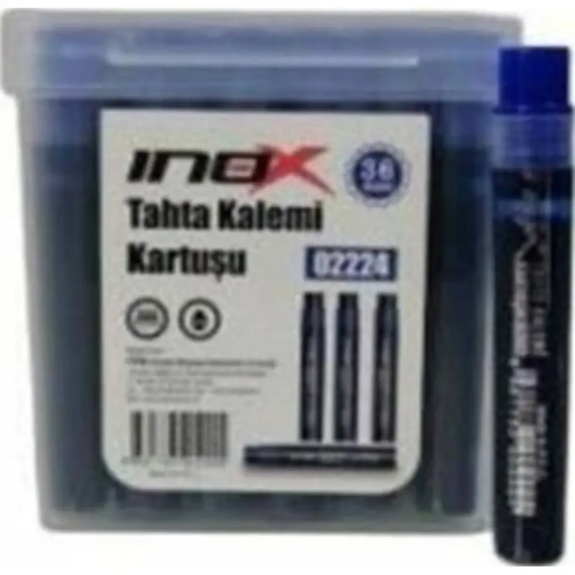 Inox Beyaz Tahta Kalemi Kartuşu Mavi 36'lı