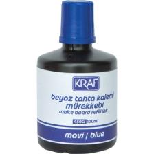 Kraf 450 g 100 ml Beyaz Tahta Kalem Mürekkebi Mavi