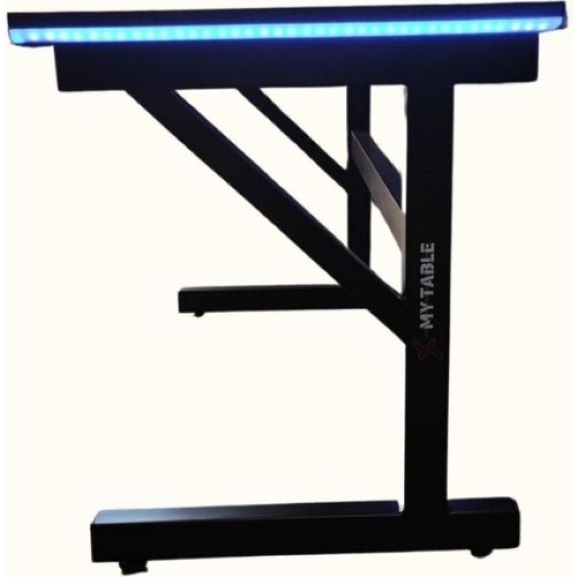 X My Table x  My Table Led'li 130 x 65 x 76 Rgb'li Kumandalı Oyuncu Masası Oyuncu Masası