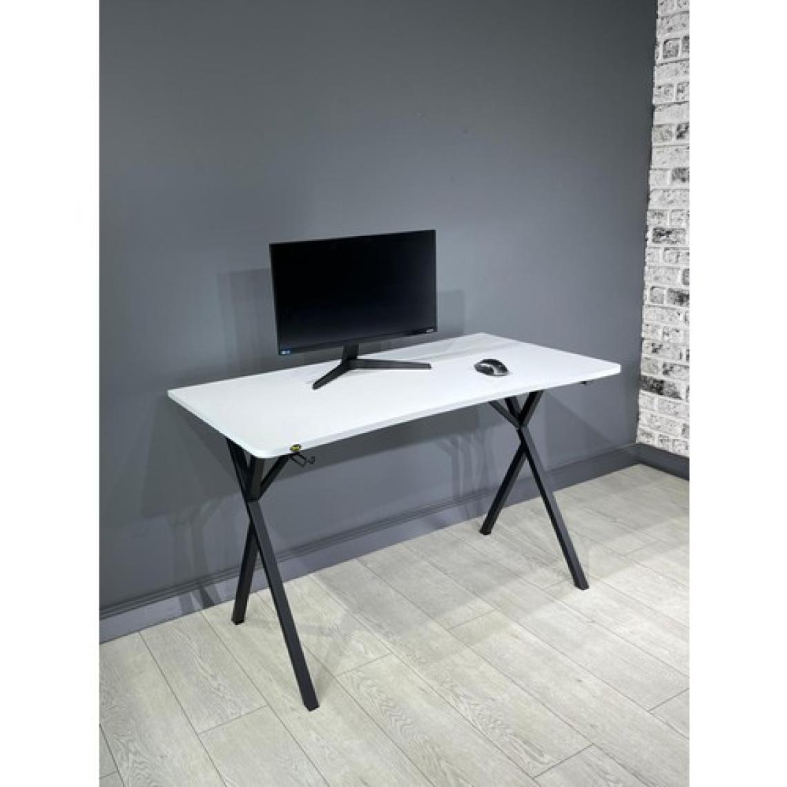 Hey Modüler Mobilya Heygaming Profesyonel Oyuncu Masa Beyaz Siyah Bilgisayar Çalışma Masası 120 Cm