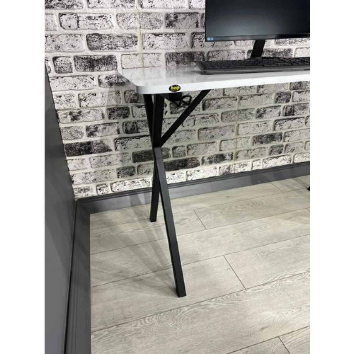 Hey Modüler Mobilya Heygaming Profesyonel Oyuncu Masa Beyaz Siyah Bilgisayar Çalışma Masası 120 Cm