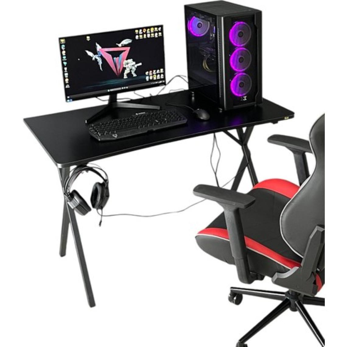 Hey Modüler Mobilya Heygaming Profesyonel Oyuncu Masa Siyah Siyah Bilgisayar Çalışma Masası 120 Cm