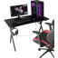 Hey Modüler Mobilya Heygaming Profesyonel Oyuncu Masa Siyah Siyah Bilgisayar Çalışma Masası 120 Cm