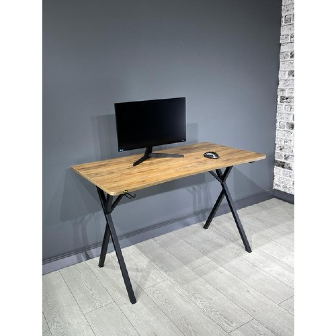 Hey Modüler Mobilya Heygaming Profesyonel Oyuncu Masa Ceviz Siyah Bilgisayar Çalışma Masası 120 Cm