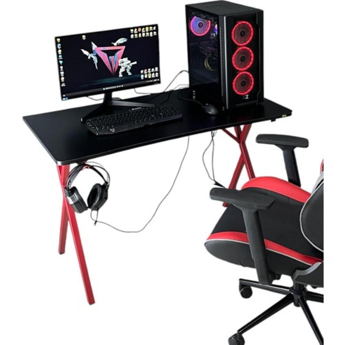 Hey Modüler Mobilya Heygaming Profesyonel Oyuncu Masa Siyah Kırmızı Bilgisayar Çalışma Masası 120 Cm