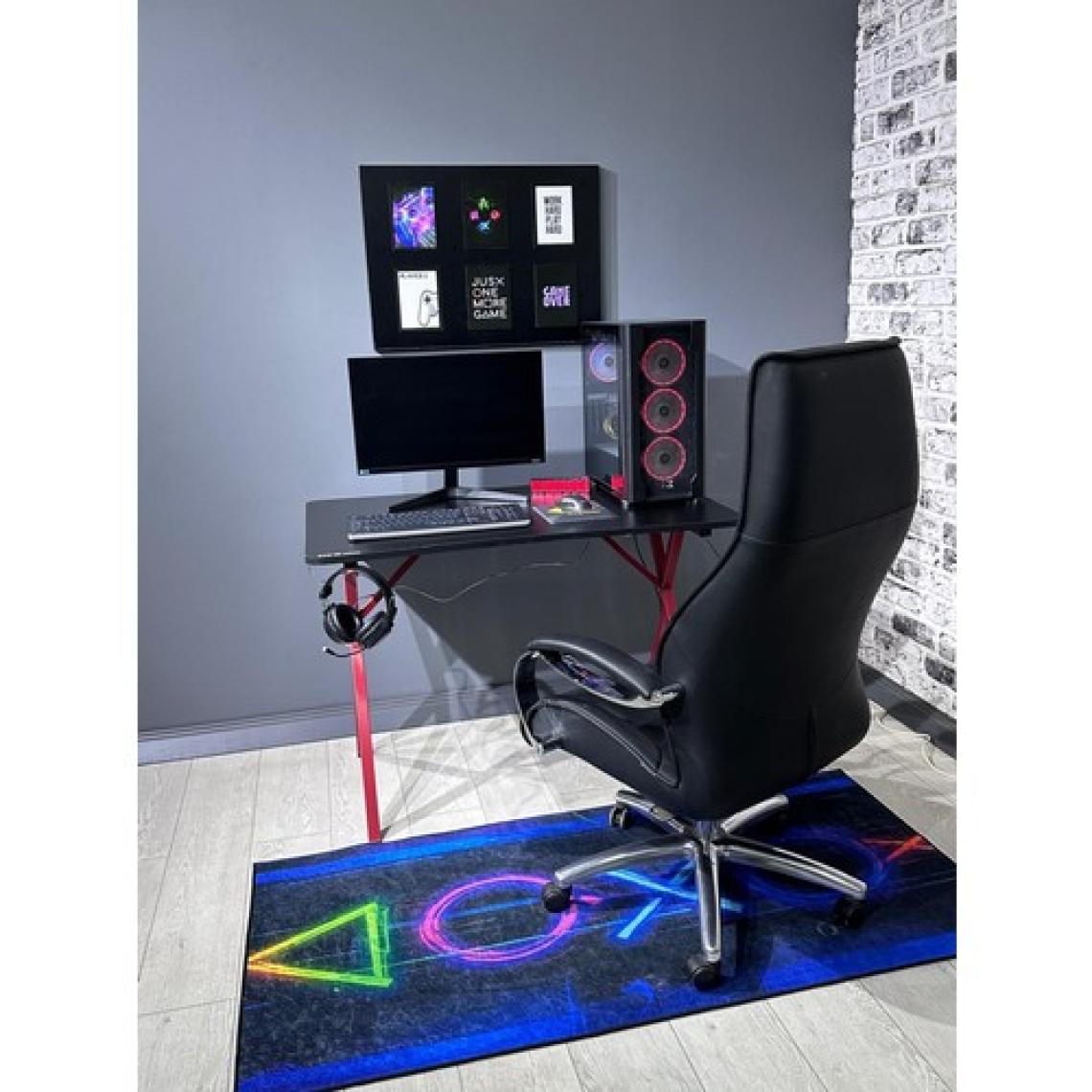 Hey Modüler Mobilya Heygaming2 Profesyonel Oyuncu Masası Siyah Kırmızı 110 cm