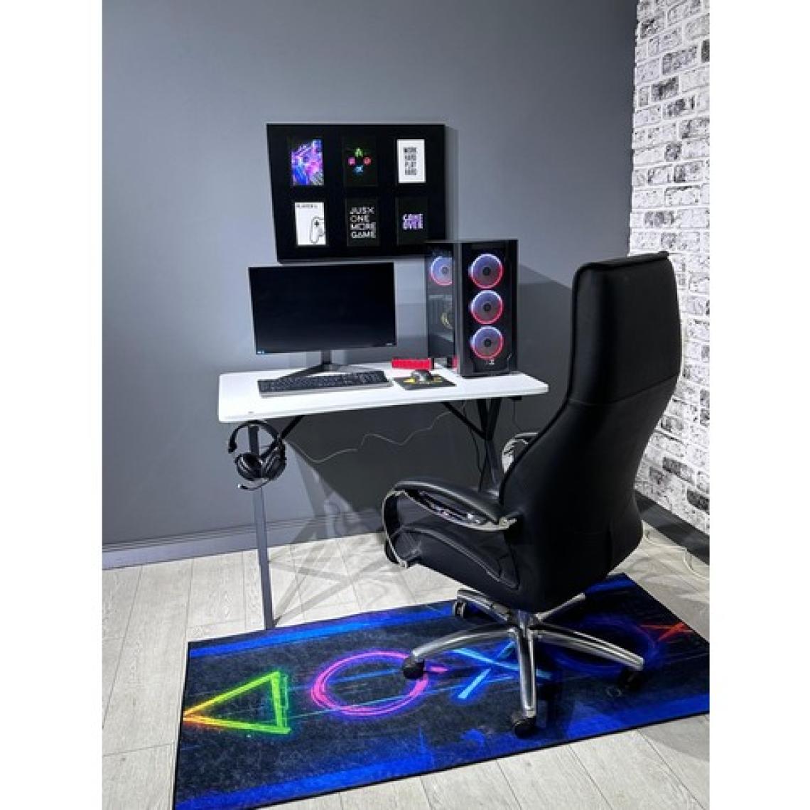 Hey Modüler Mobilya Heygaming2 Profesyonel Oyuncu Masası Beyaz Siyah 110 cm
