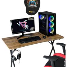Hey Modüler Mobilya Heygaming Profesyonel Oyuncu Masası Siyah Kırmızı Bilgisayar Çalışma Masası 120 Cm
