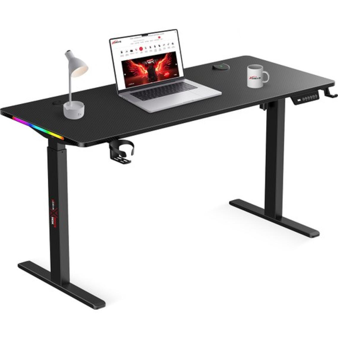 xDrive Rüzgar Yükseklik Ayarlı RGB Oyuncu & Çalışma Masası Siyah ( 140x60 )
