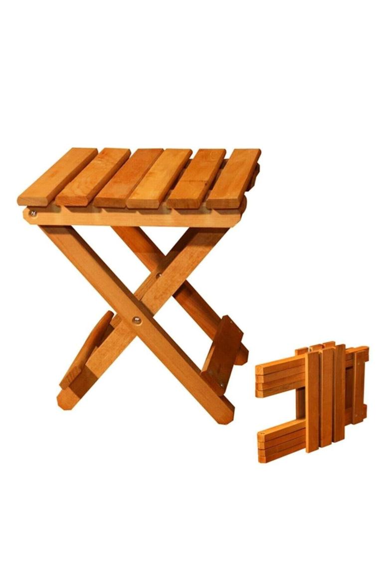 Ahşap Katlanır Tabure 1 Adet 30 Cm X 36 Xm