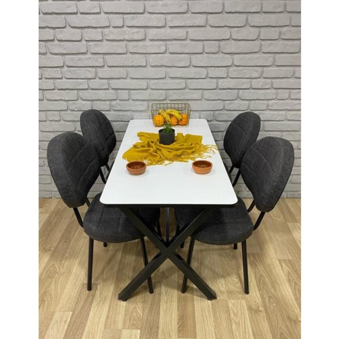 Bambeds Mobilya Masa Takımı, Yemek Masası, Mutfak Masası, Balkon Masası - 60X120 Beyaz