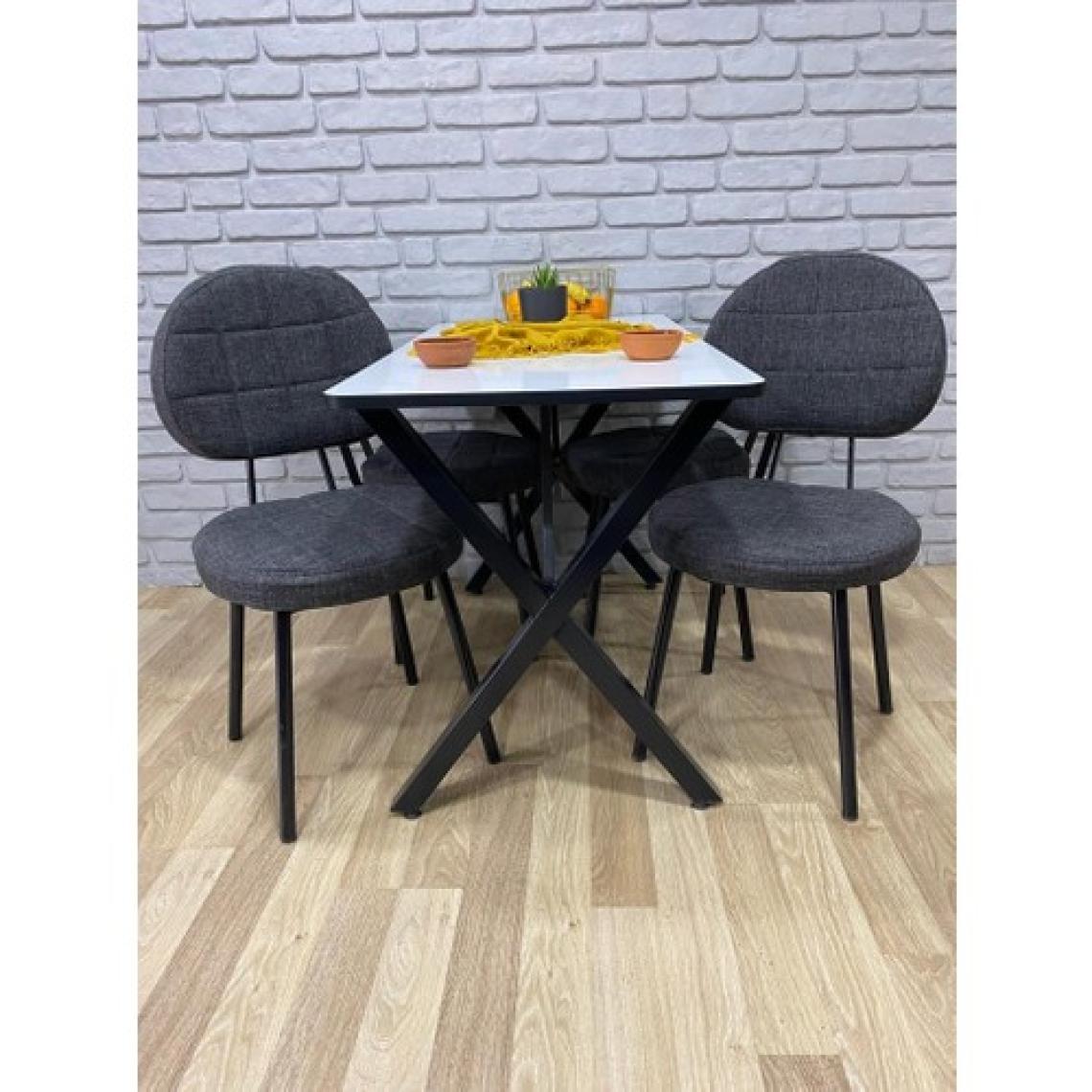 Bambeds Mobilya Masa Takımı, Yemek Masası, Mutfak Masası, Balkon Masası - 60X120 Beyaz