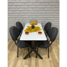 Bambeds Mobilya Masa Takımı, Yemek Masası, Mutfak Masası, Balkon Masası - 60X120 Beyaz