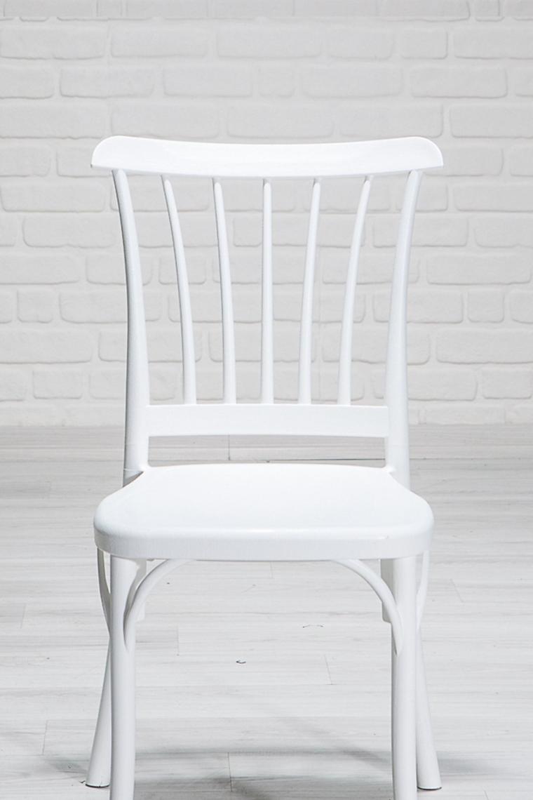 Sandalie Violet Beyaz / Sirius Sabit Masa - 4 Sandalye 1 Masa / Salon - Mutfak Masa Takımı