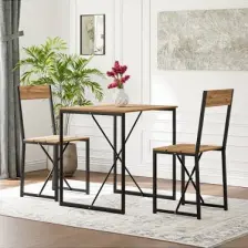 Güzelkan Madeni Eşya Mutfak Masası 2 Kişilik Balkon Masa Takımı 1006