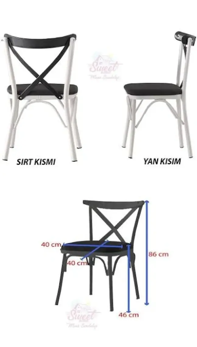 Sweet Home Yanlardan Açılır Yakamoz Masa Antik Çam Topkapı Ayak 4 Adet Bahar Çapraz Sandalye