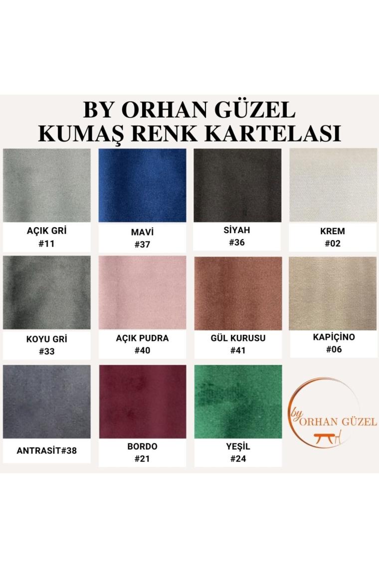 By Orhan Güzel Mutfak Masası Takımı, Salon Masa Takımı 6 Kişilik New Uzay Gümüş Benchli Salon Masa Takımı