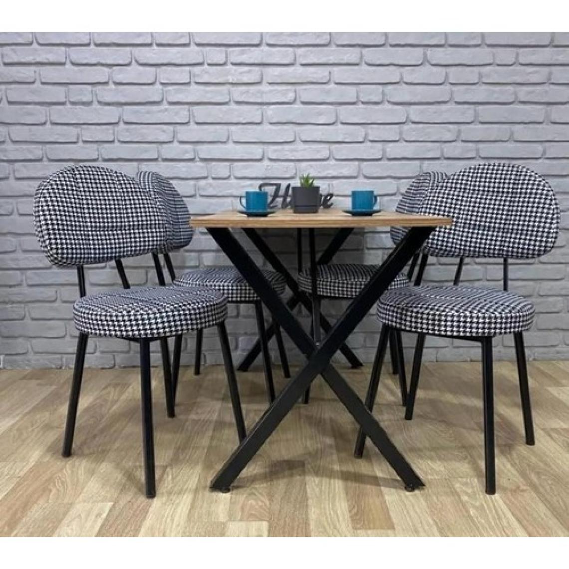Bambeds Mobilya Masa Takımı, Yemek Masası, Mutfak Masası, Balkon Masası - 60X120 Çam 4 Sandalye