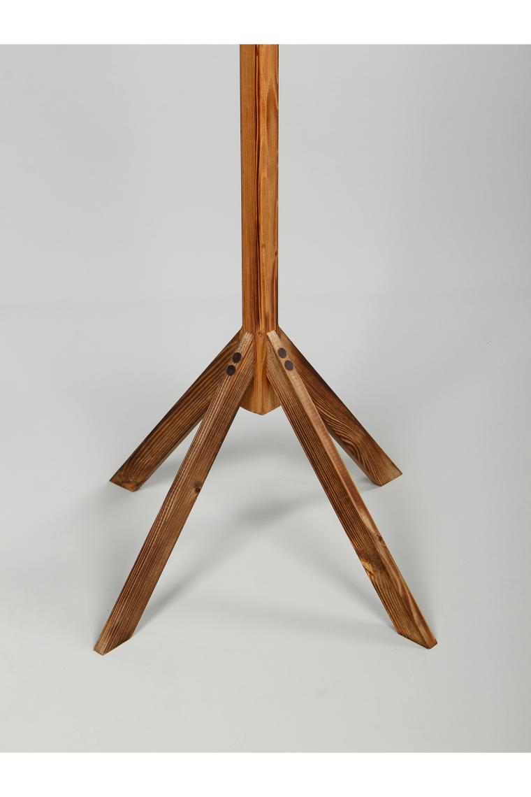 Talasch Ahşap Ayaklı Askılık Portmanto Modern Elbise Askısı Konfeksiyon 175 cm Naturel Ceviz