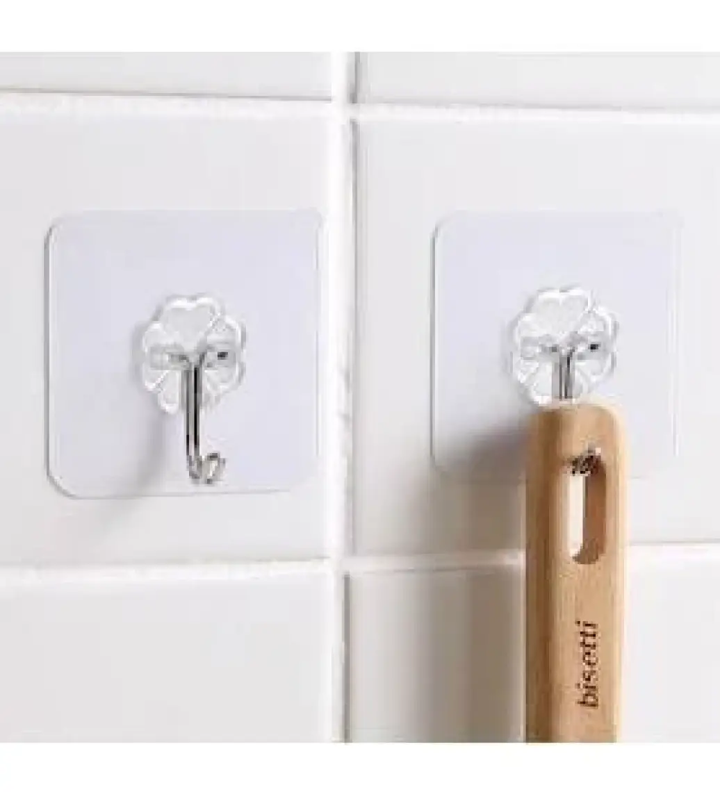 Alife Mutfak Banyo Kendinden Yapışkanlı Şeffaf Askı 5 Li Set