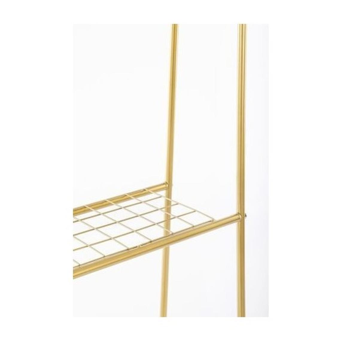 Fec Reklam Gold Raflı Metal Ayaklı Askılık Çift Raflı Gold Ayaklı Elbise Askılığı Konfeksiyon Askılığı