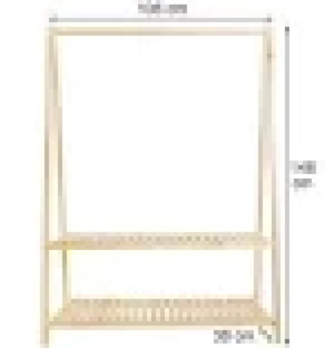 Turpan Aksesuar Ahsap Konfeksiyon Askılık Iki Raflı 148 x 106 cm
