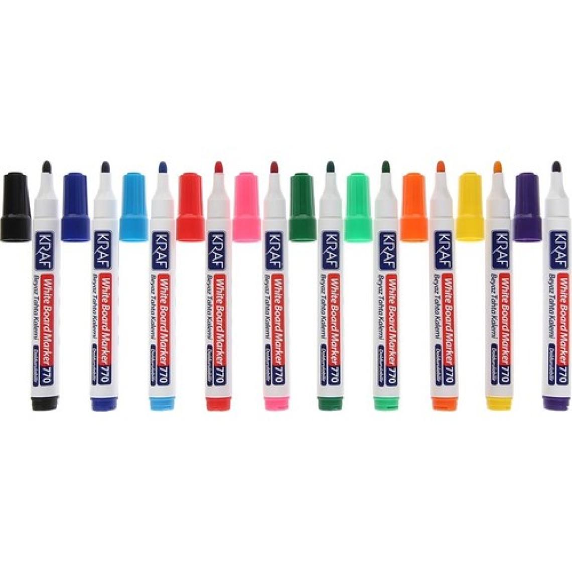 Kraf 770 Doldurulabilir Beyaz Tahta Kalemi 10'lu Set