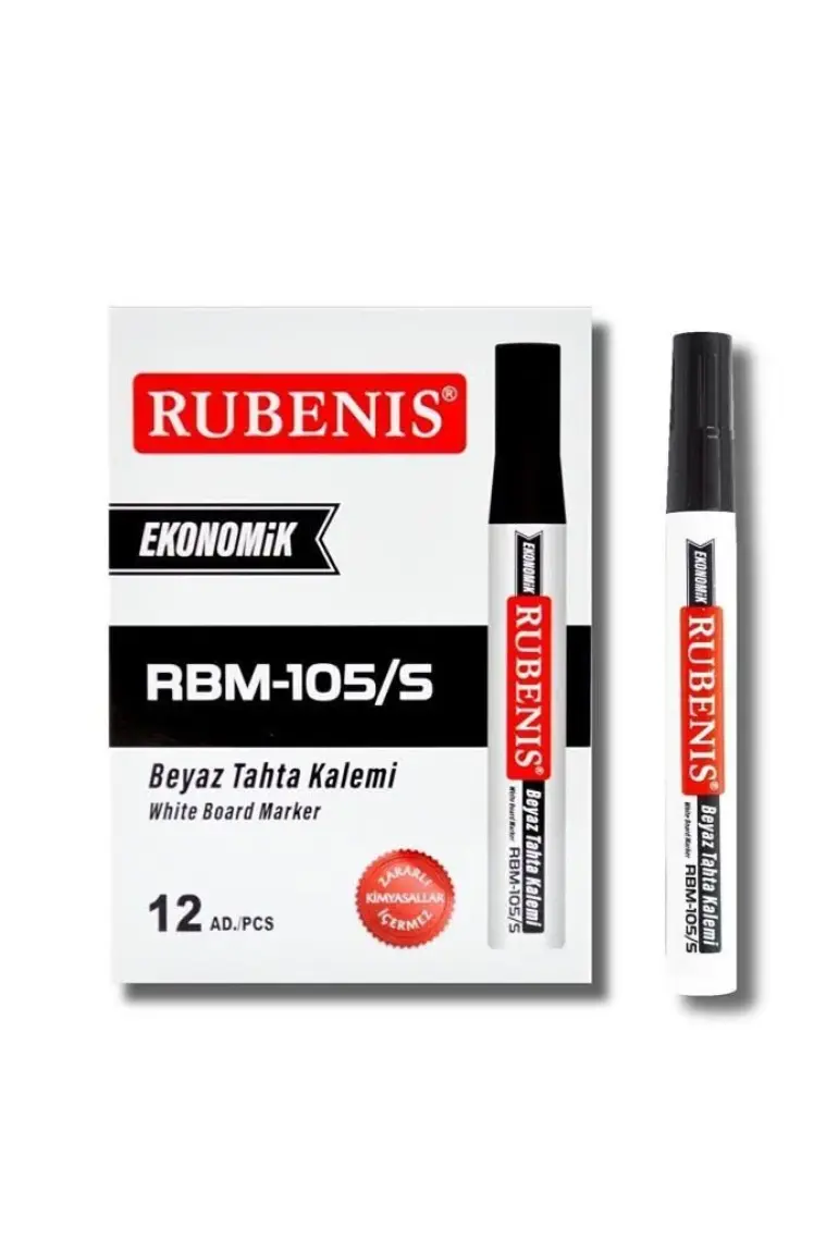 Rubenis Ekonomik Beyaz Tahta Kalemi Siyah 1 Adet