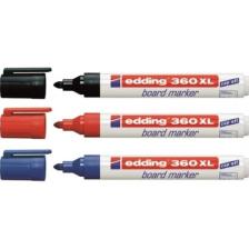 Edding 360 Xl  Doldurulabilir Tahta Kalemi Siyah-Mavi-Kırmızı 3'lü Paket