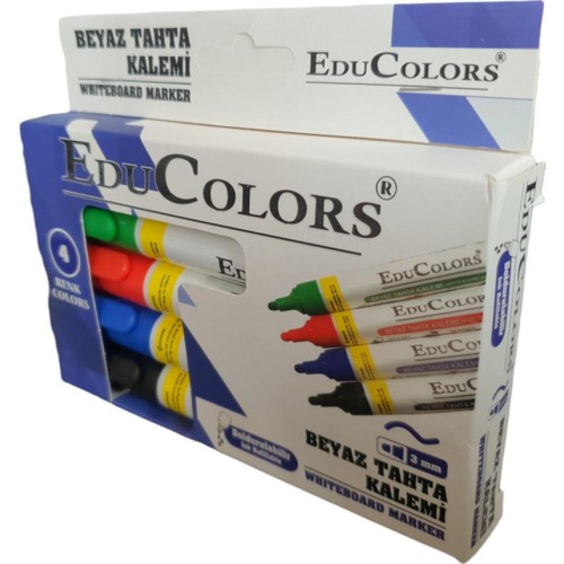 Cmk Edu Colors Doldurulabilir Beyaz Tahta Kalemi 4 Renk Set 4'lü Paket