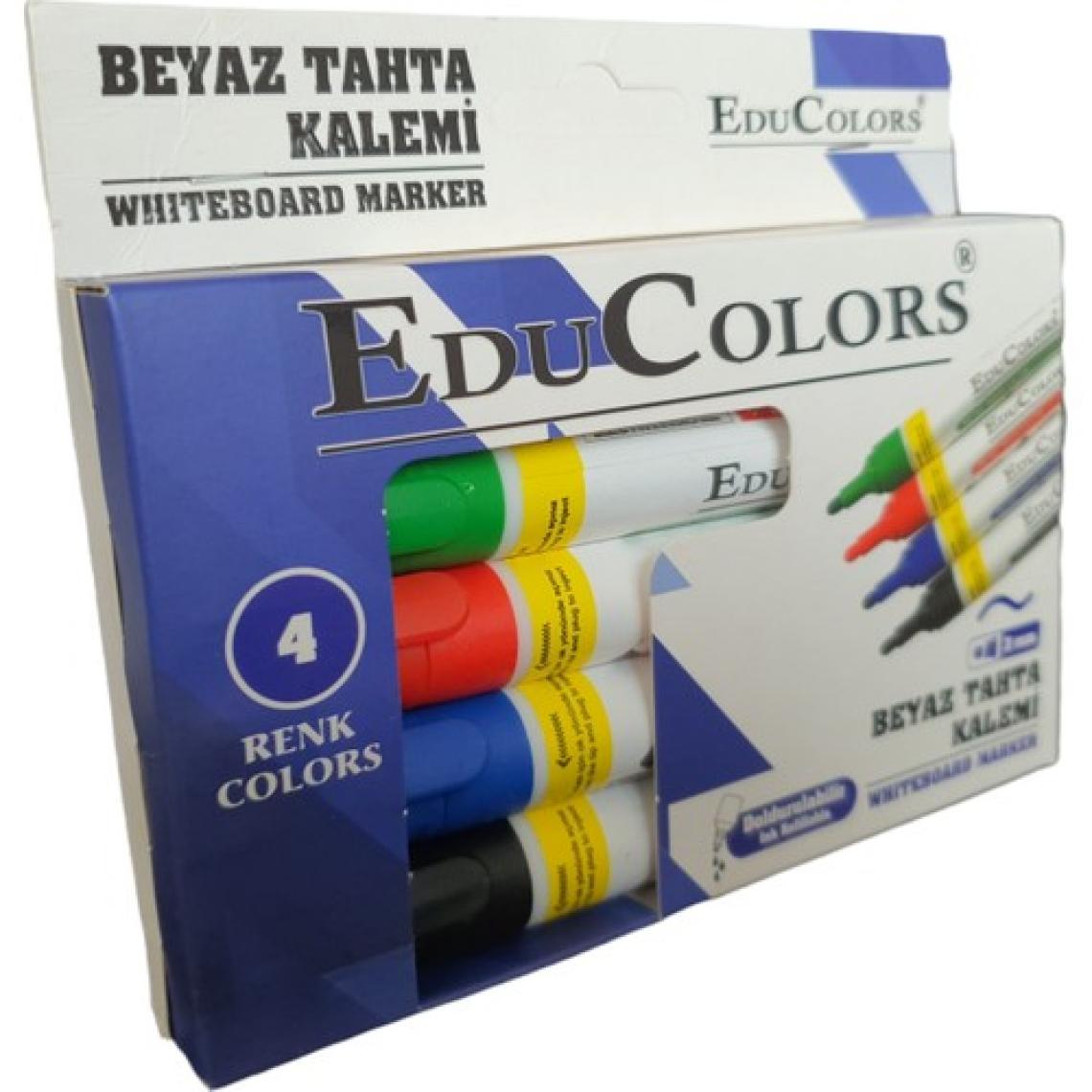 Cmk Edu Colors Doldurulabilir Beyaz Tahta Kalemi 4 Renk Set 4'lü Paket