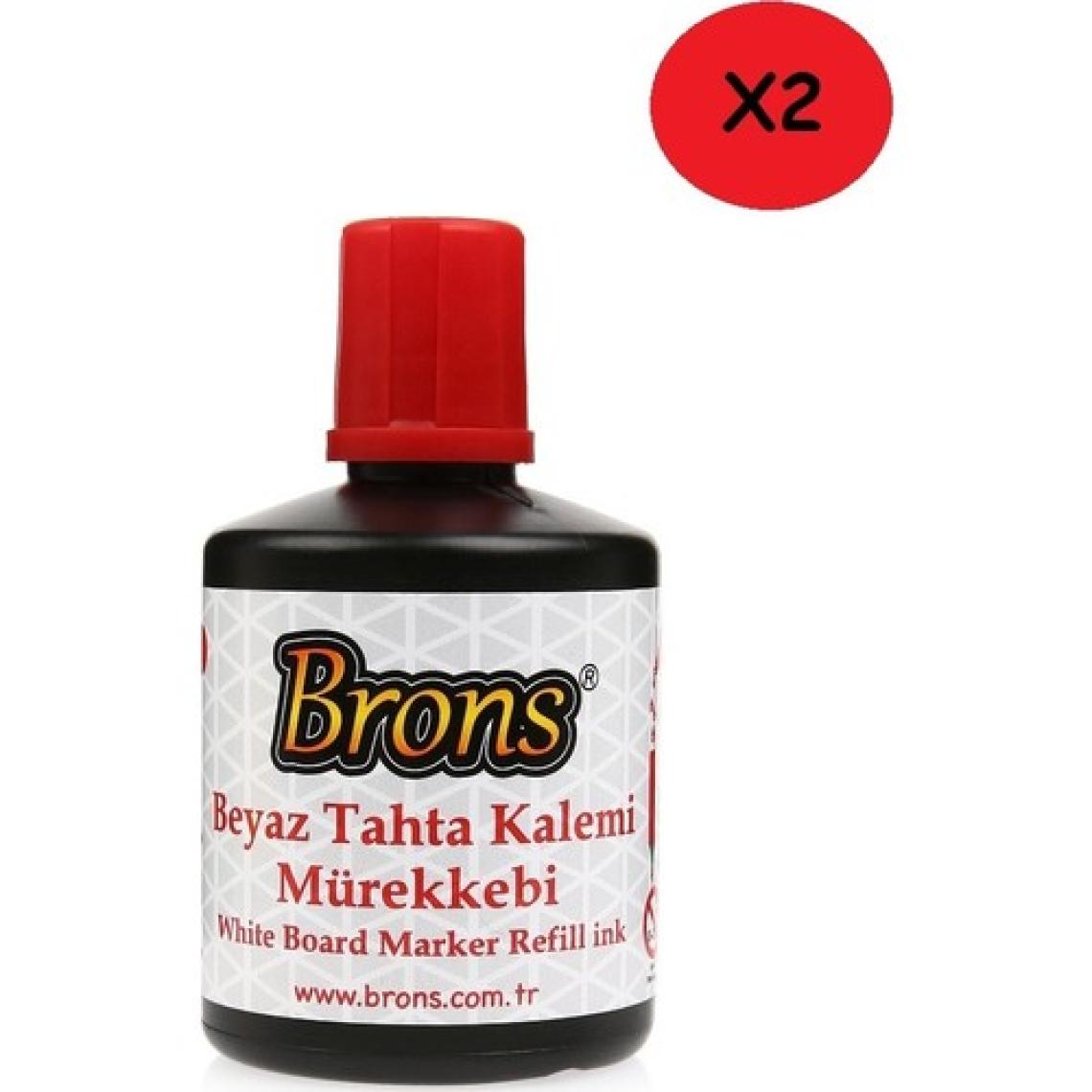 Brons Beyaz Tahta Kalemi Mürekkebi Kırmızı 100 cc. BR-355