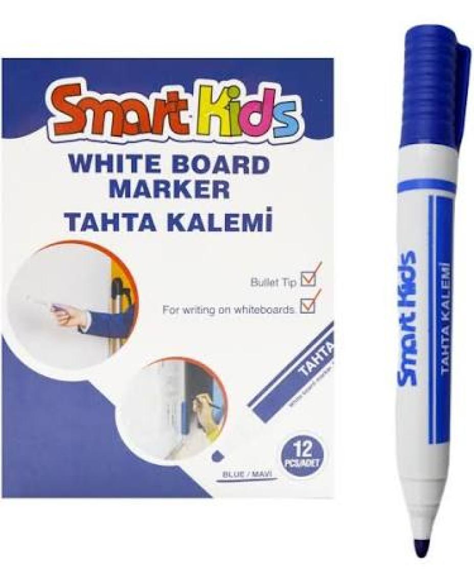 Smart Kids Beyaz Tahta Kalemi Mavi 12 Adet