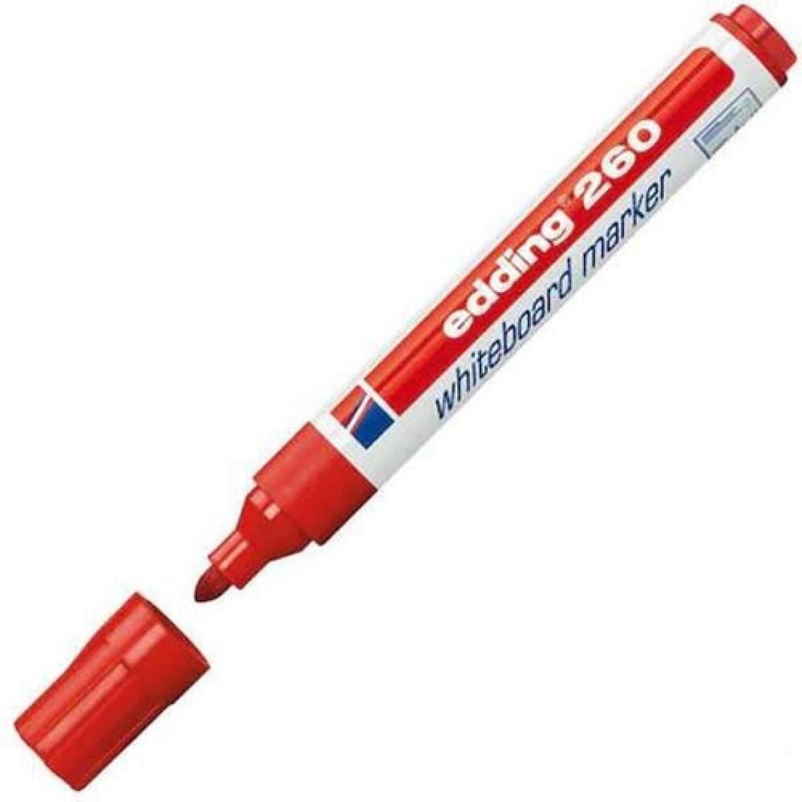 Edding (E-260) Beyaz Tahta Kalemi Kırmızı 10 Lu