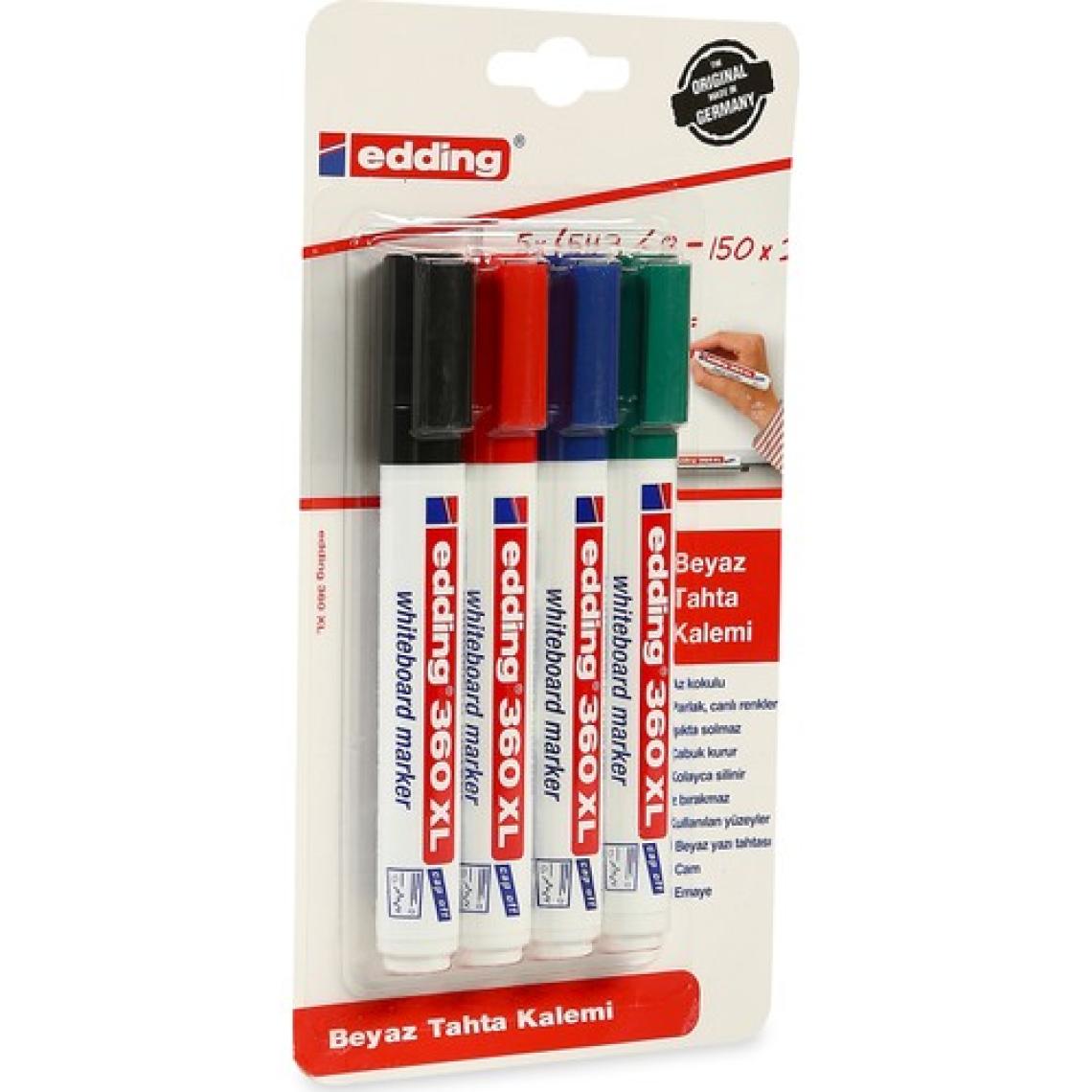 Edding Yazı Tahtası Kalemi 360Xl/4 adet karışık renk