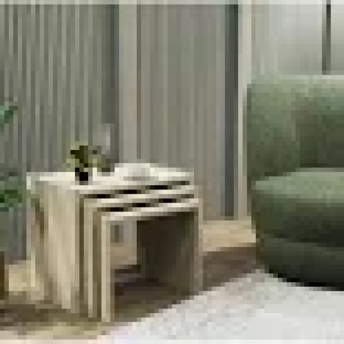 Cool Home Vera 3'lü Zigon Sehpa Servis Sehpası Traverten