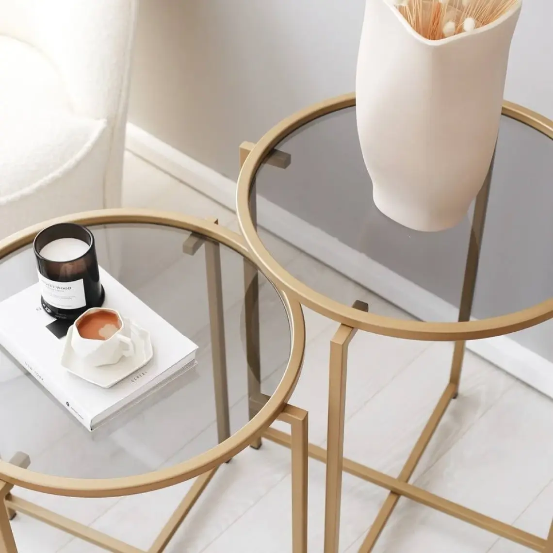 Neostill - Gold Metal 2'li Yan Sehpa S406