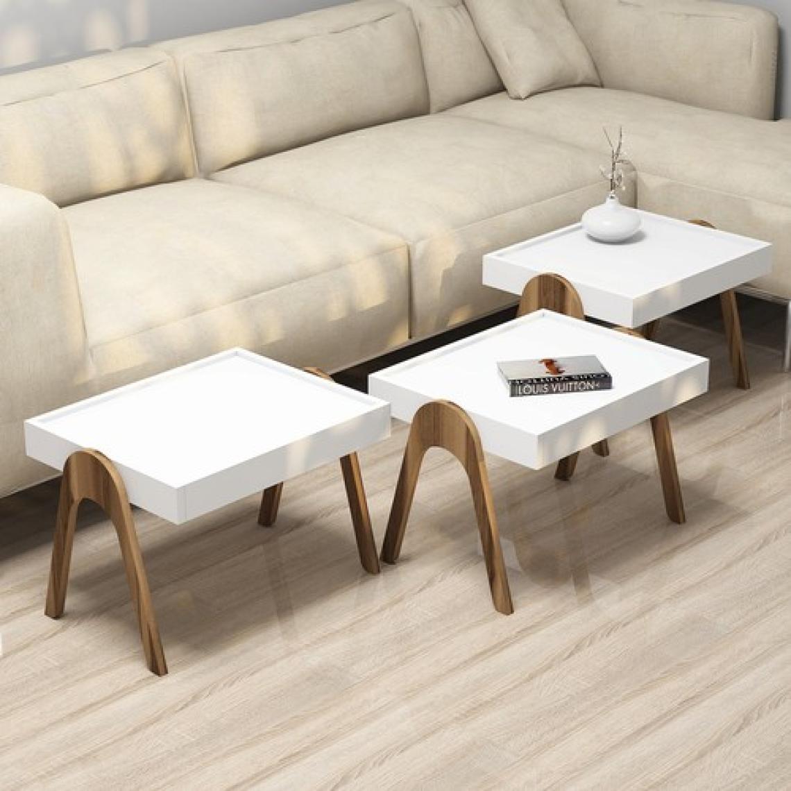 Variant Concept Roma Tepsi Zigon Sehpa Ceviz - Beyaz