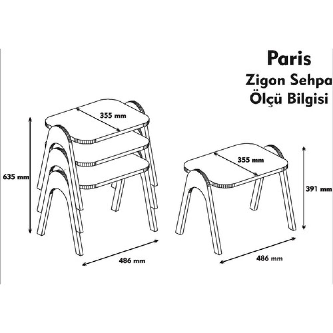 Variant Paris Tepsi Zigon Sehpa