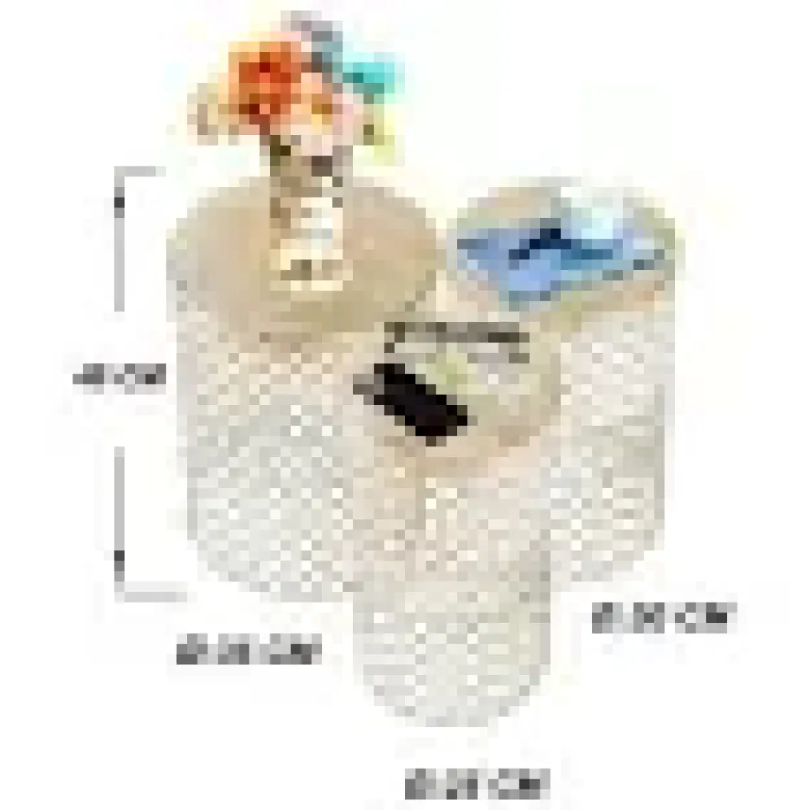 Venon Aydınlatma Venon Home Metal Modern Sehpa 3.lü Takım (250X480)+(300X480)+(350X480) Krem Sarı Patine