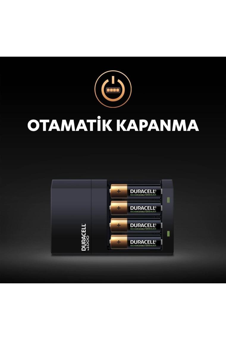 Duracell Cef 14  Şarj Cihazı ve 4 Adet 1300 Mah Aa Şarj Edilebilir Pil ve 4 Adet 750 Mah Aaa  Şarj Edilebilir Pil