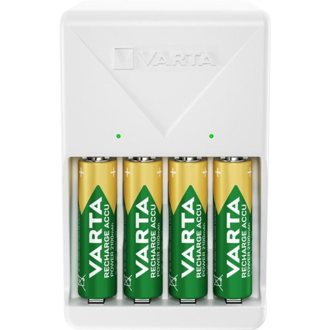 VARTA Plug Şarj Cihazı +4 adet 2100mAh AA Şarj Edilebilir Pil