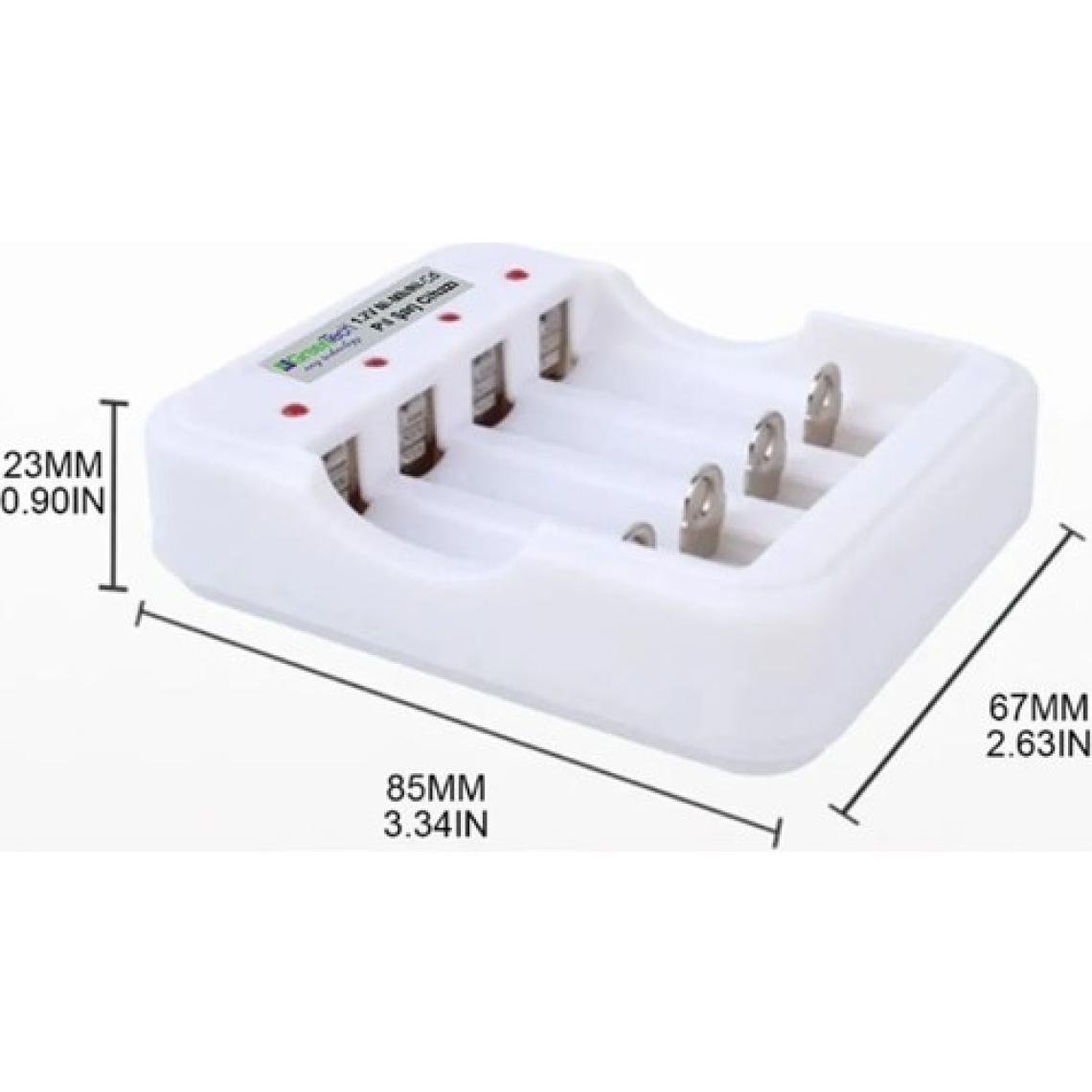 Greentech Pil Şarj Cihazı (Dört Yuvalı) - 1.2V Ni-Mh / Ni-Cd AA / AAA / GT-BC04